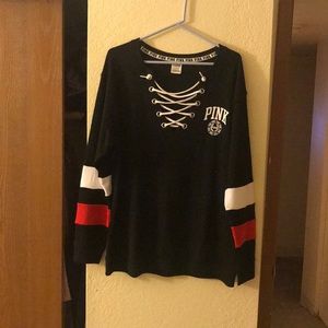 Victoria’s Secret pink lace up top